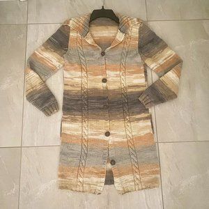 Vintage Grunge Fairy Y2K Earthcore Knit Buttoned Long Cardigan